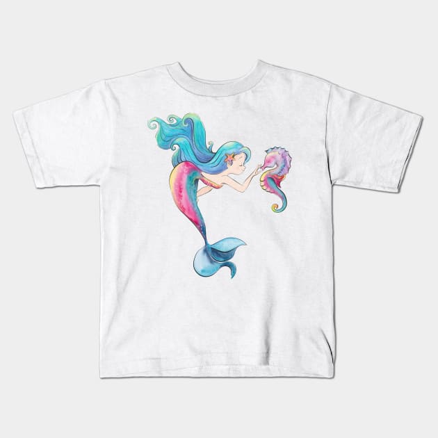 Mer-Mare Kids T-Shirt by Gingerlique